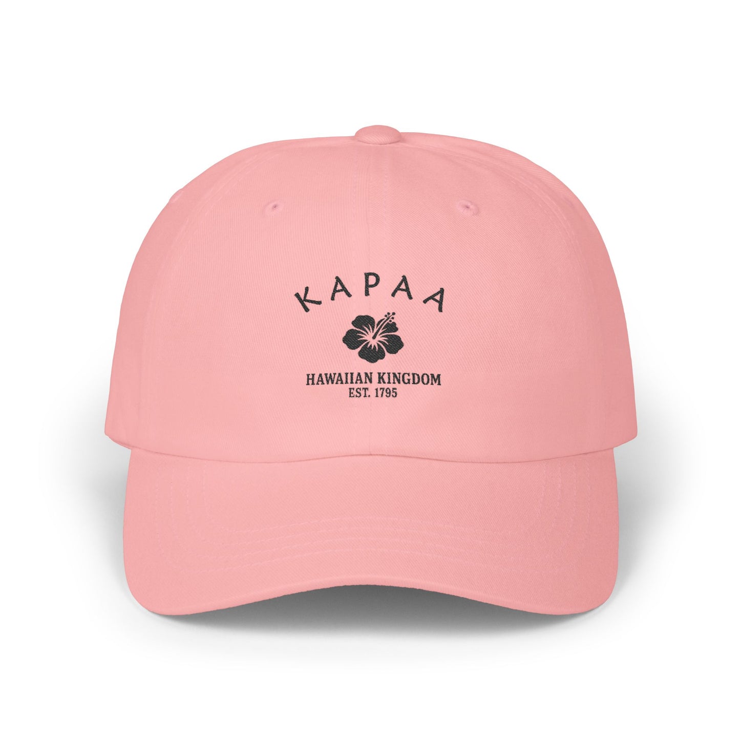 Kapaa Hawaii Vintage Retro Embroidered Cotton Cap - Black Logo