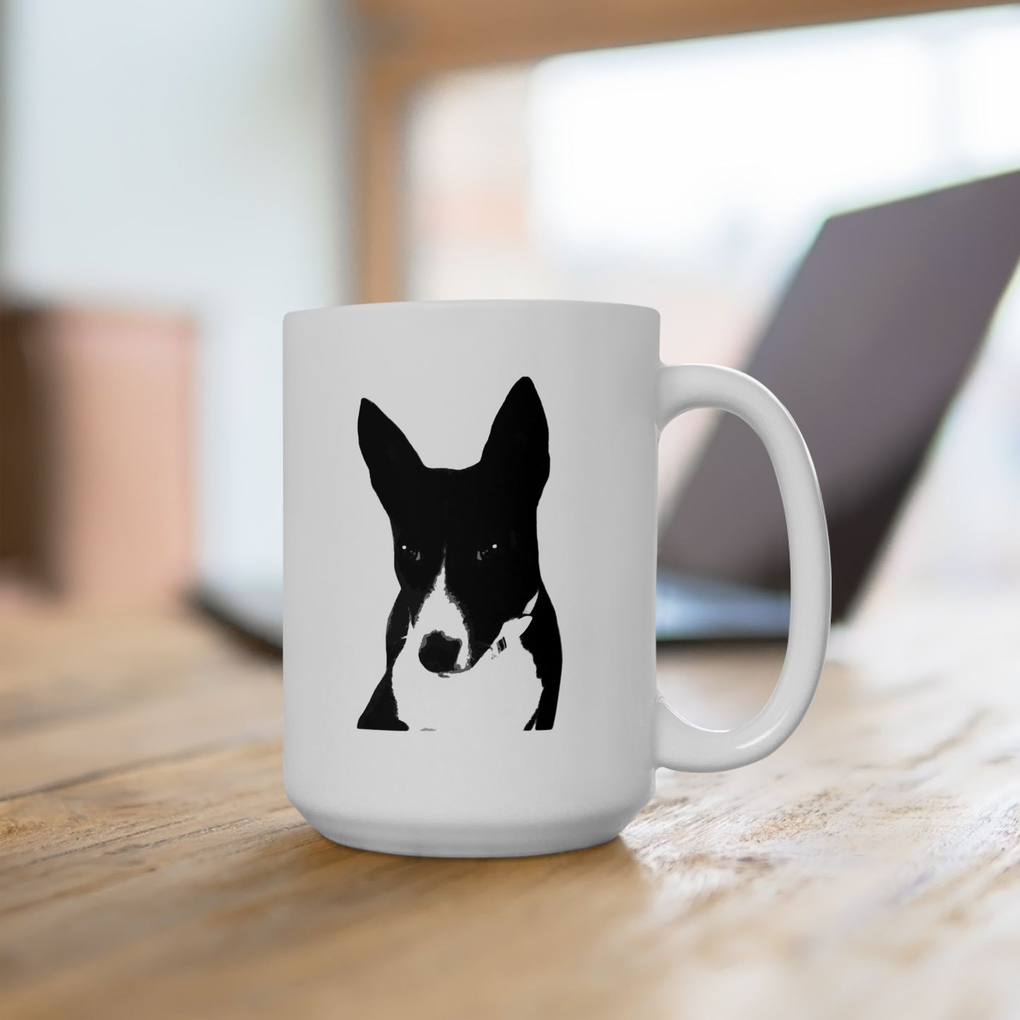 A Life Well Lived Basenji Retro Ceramic Mug - Black Logo