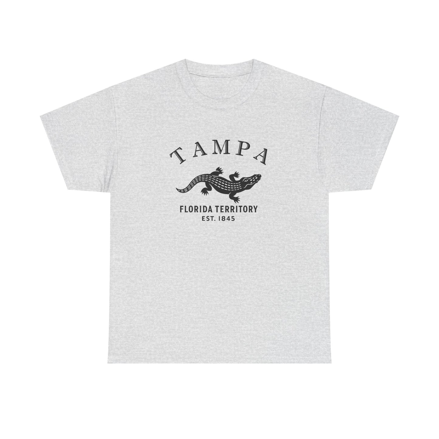 Tampa Florida Vintage Retro Unisex Heavy Cotton Tee - Black Logo