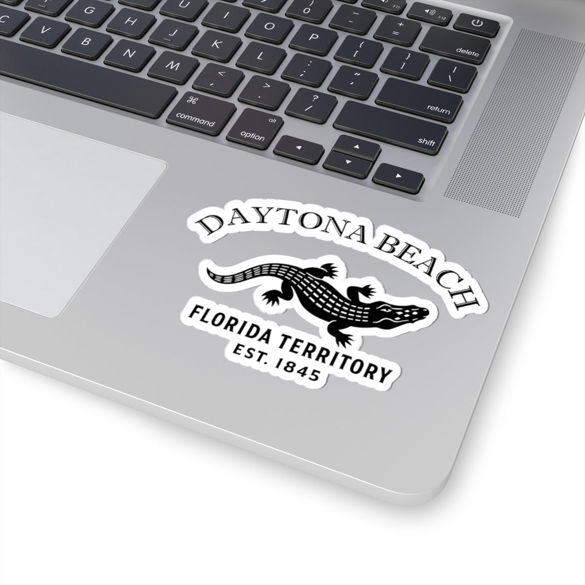 Daytona Beach Florida Vintage Retro Vinyl Sticker - Black Logo