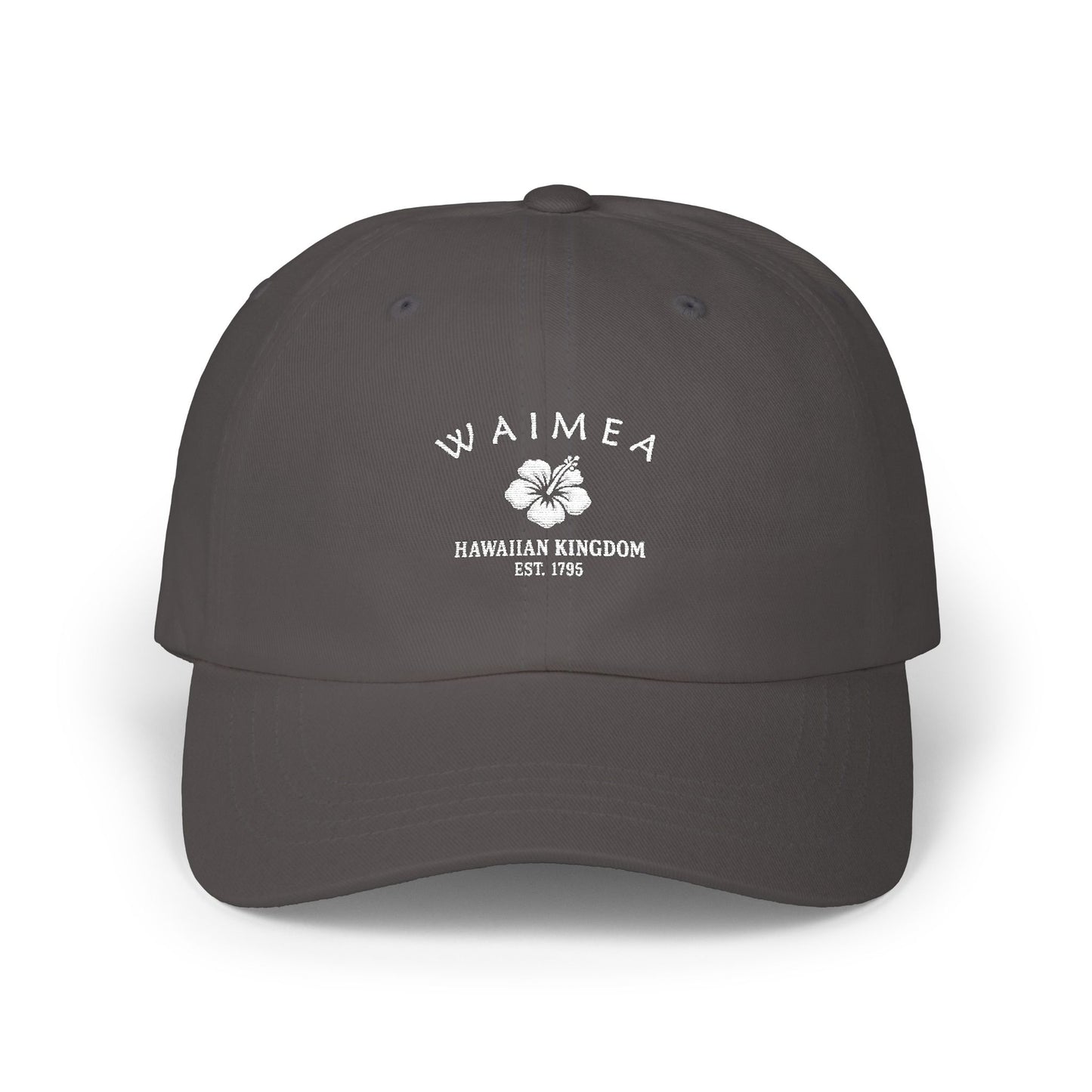 Waimea Hawaii Vintage Retro Embroidered Cotton Cap - White Logo