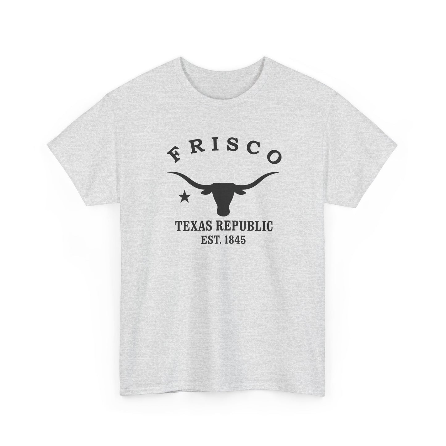 Frisco Texas Vintage Retro Unisex Heavy Cotton Tee - Black Logo