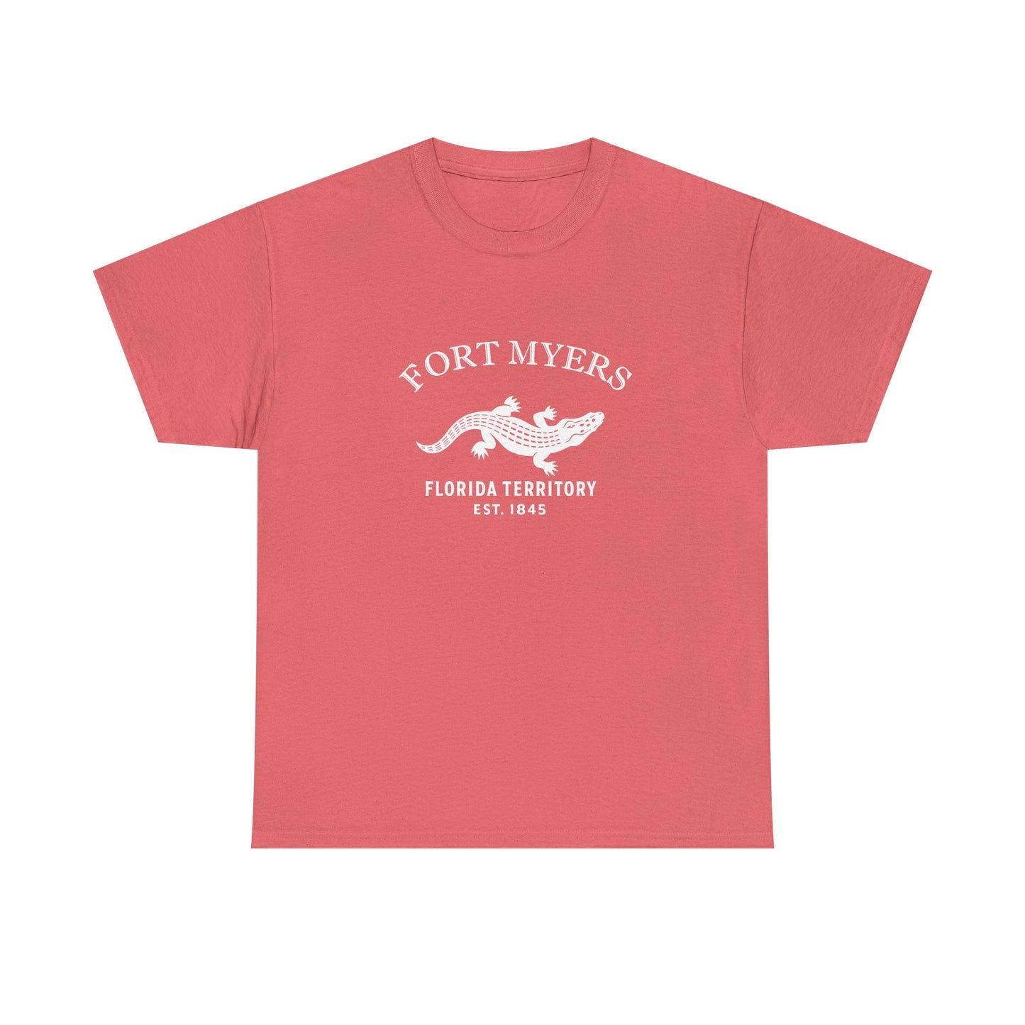 Fort Myers Florida Vintage Retro Unisex Heavy Cotton Tee - White Logo