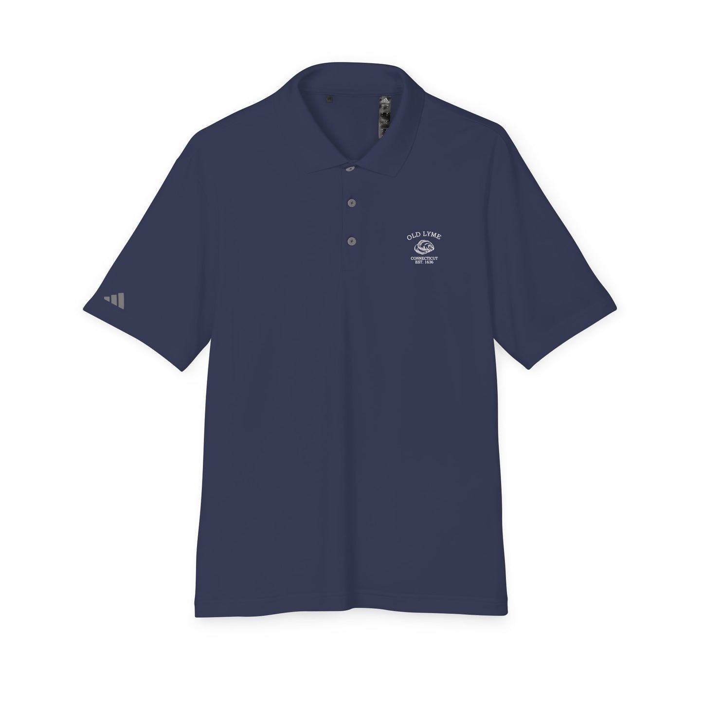 Old Lyme Connecticut Vintage Retro Embroidered Performance Polo Shirt - White Logo