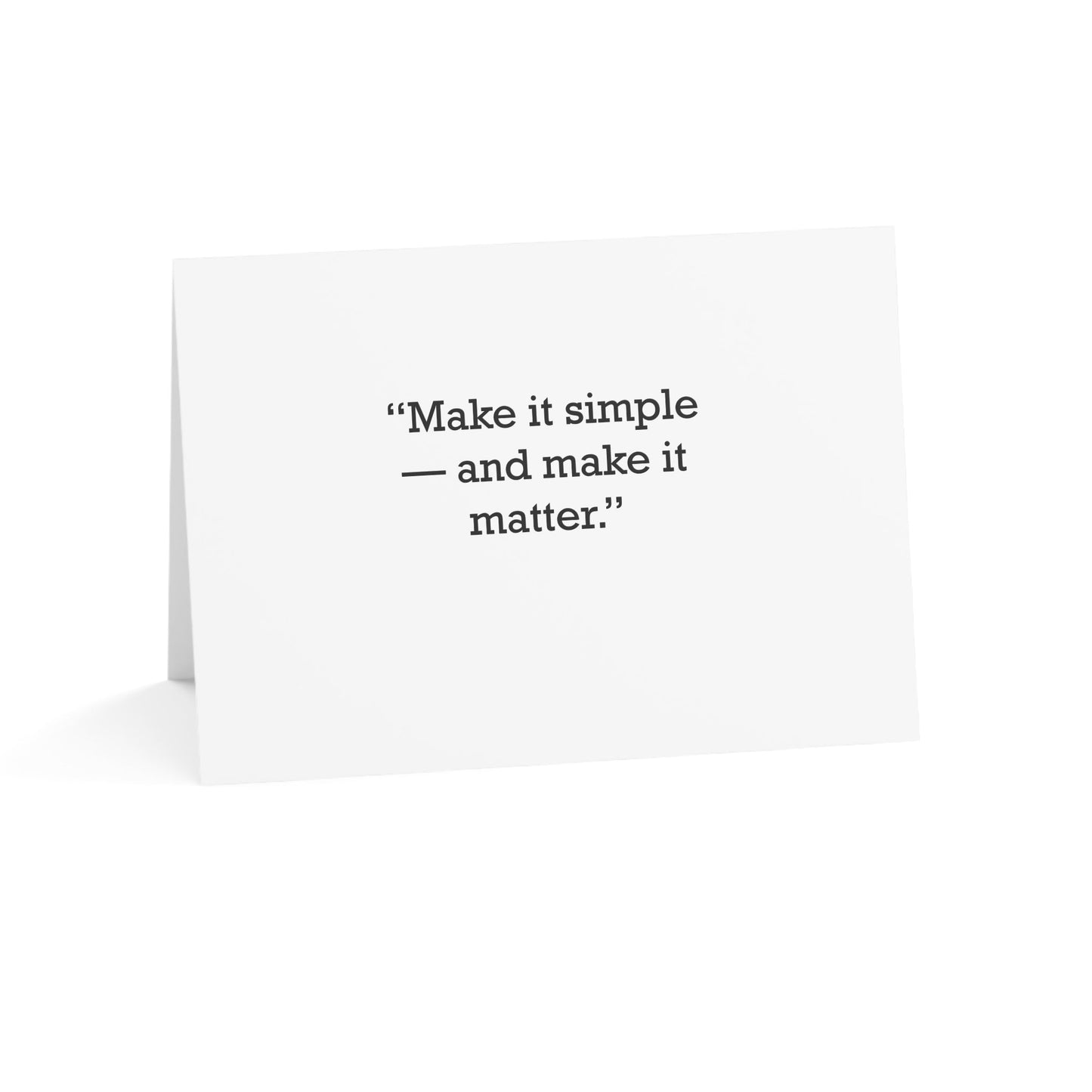 Quote 33 Make It Simple Vintage Retro Thank You Card Set - Black Logo