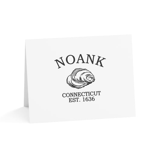 Noank Connecticut Vintage Retro Thank You Card Set - Black Logo