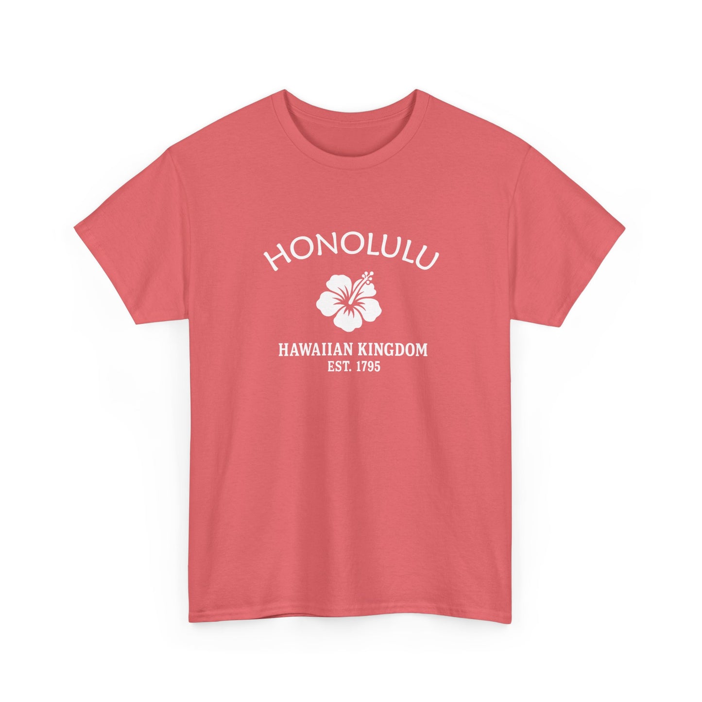 Honolulu Hawaii Vintage Retro Unisex Heavy Cotton Tee - White Logo