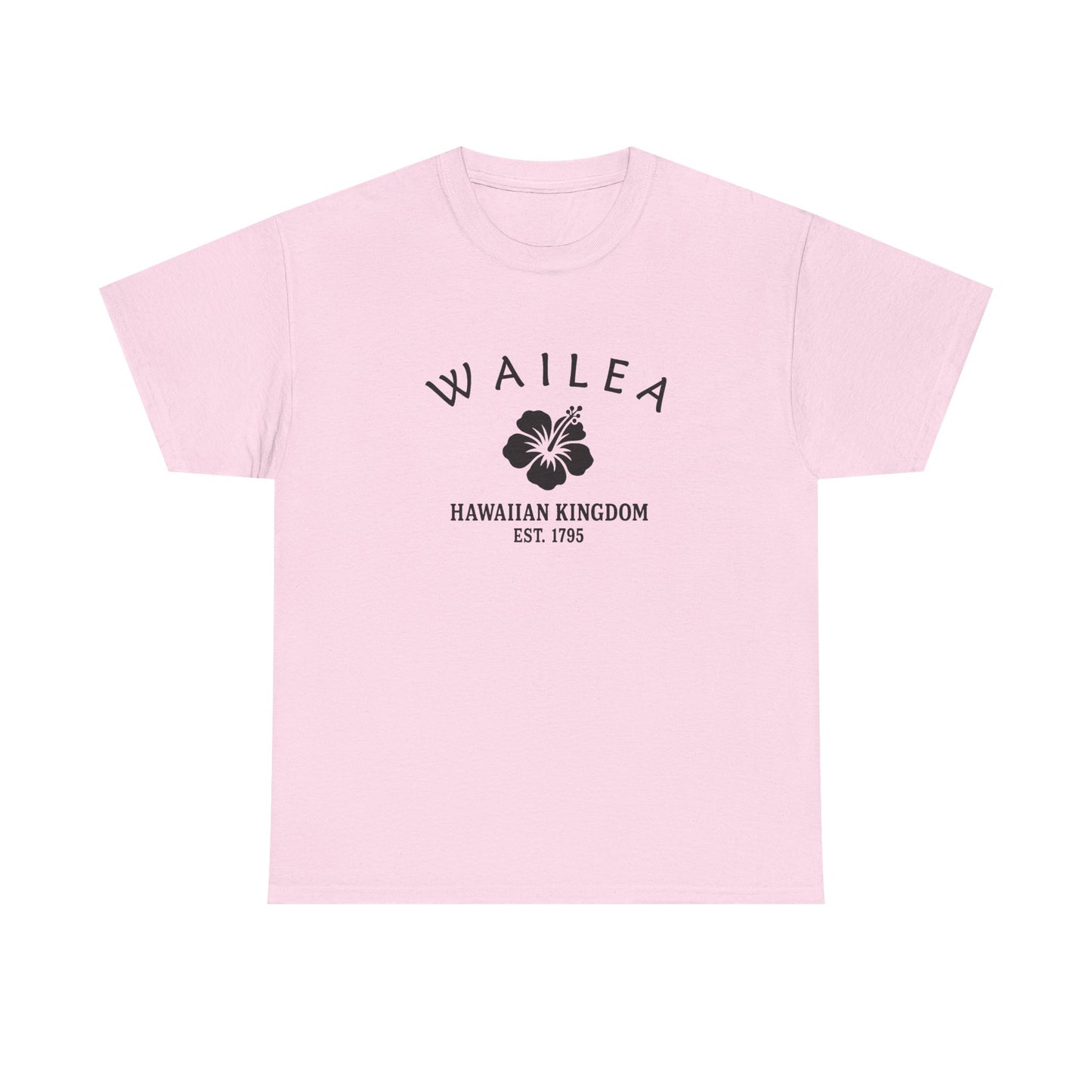Wailea Hawaii Vintage Retro Unisex Heavy Cotton Tee - Black Logo