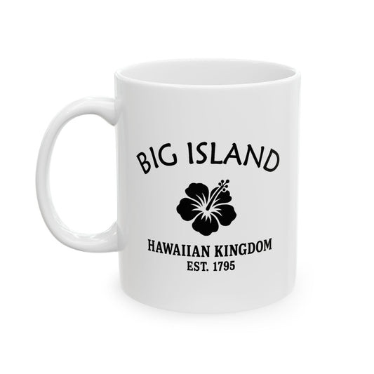 Big Island Hawaii Vintage Retro Ceramic Mug - Black Logo