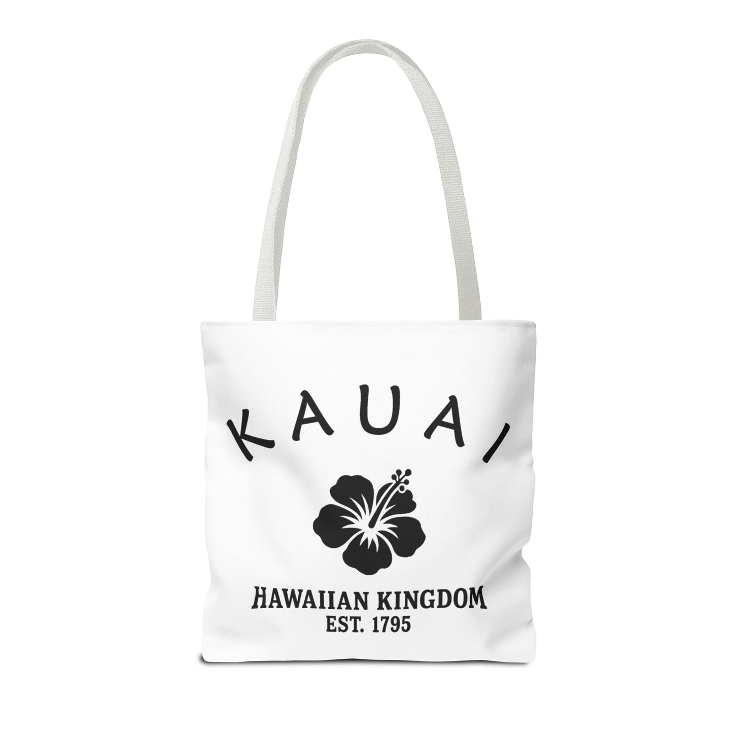 Kauai Hawaii Vintage Retro Light Canvas Tote - Black Logo