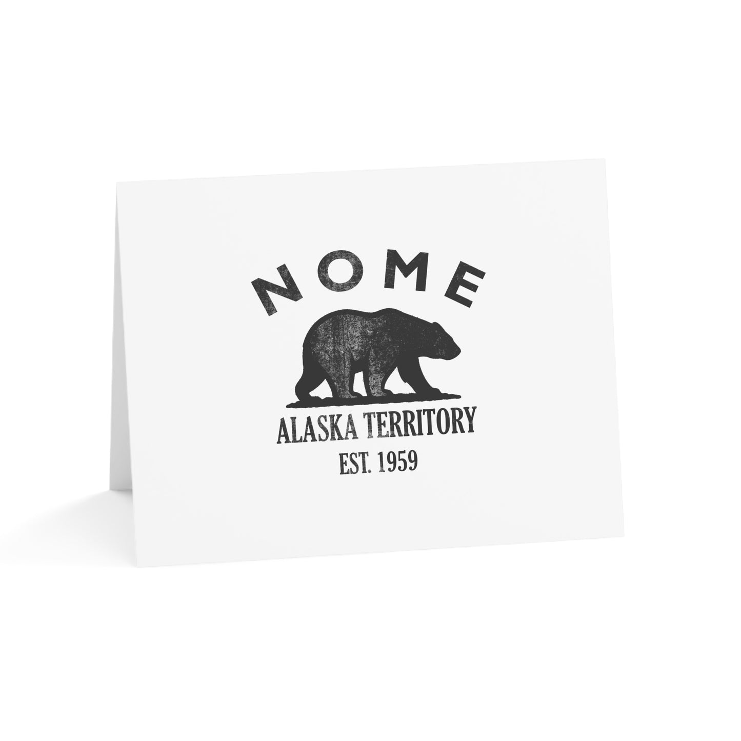 Nome Alaska Vintage Retro Thank You Card Set - Black Logo
