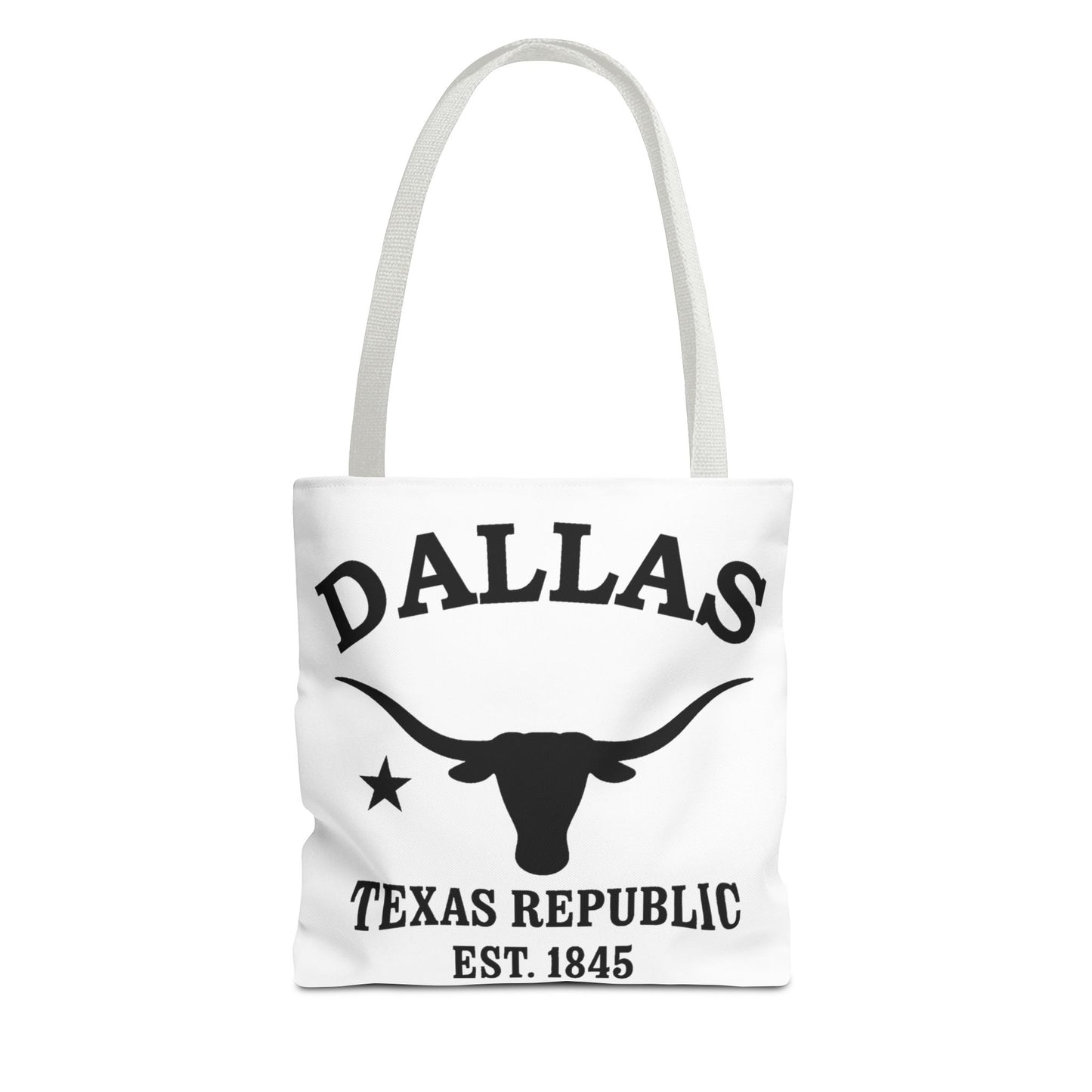 Dallas Texas Vintage Retro Light Canvas Tote - Black Logo