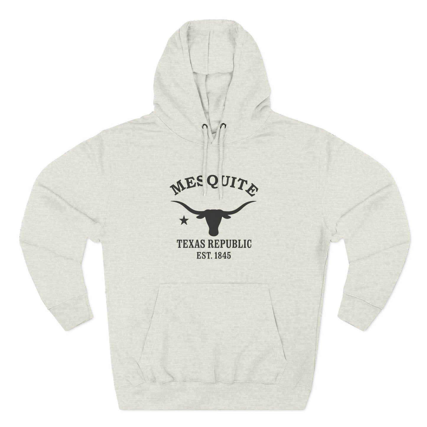 Mesquite Texas Vintage Retro Unisex Heavy Cotton Hoodie - Black Logo