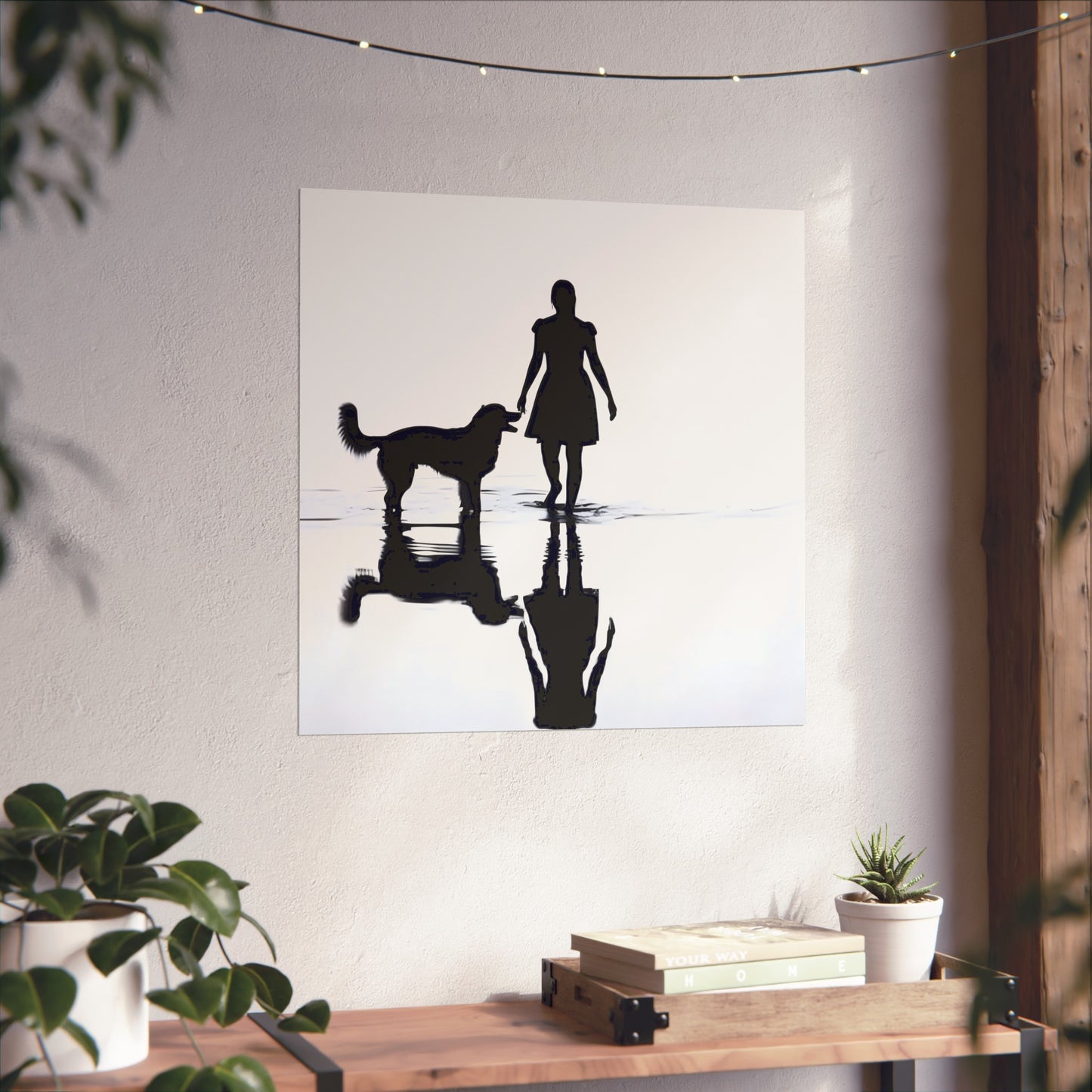 Quiet Walk, Black Water - Tide & Light Series Giclée Unframed Poster