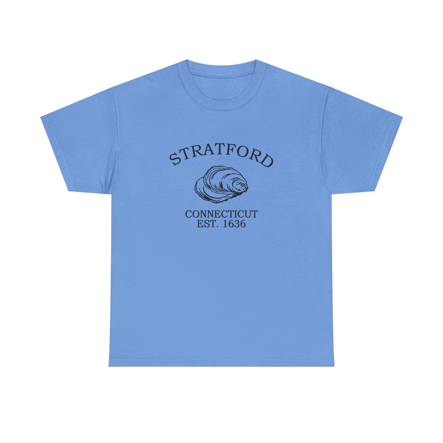 Stratford Connecticut Vintage Retro Unisex Heavy Cotton Tee - Black Logo