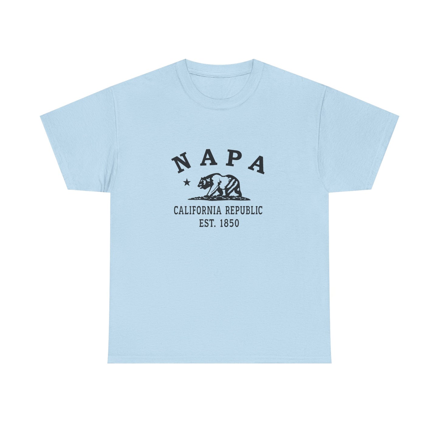 Napa California Vintage Retro Unisex Heavy Cotton Tee - Black Logo