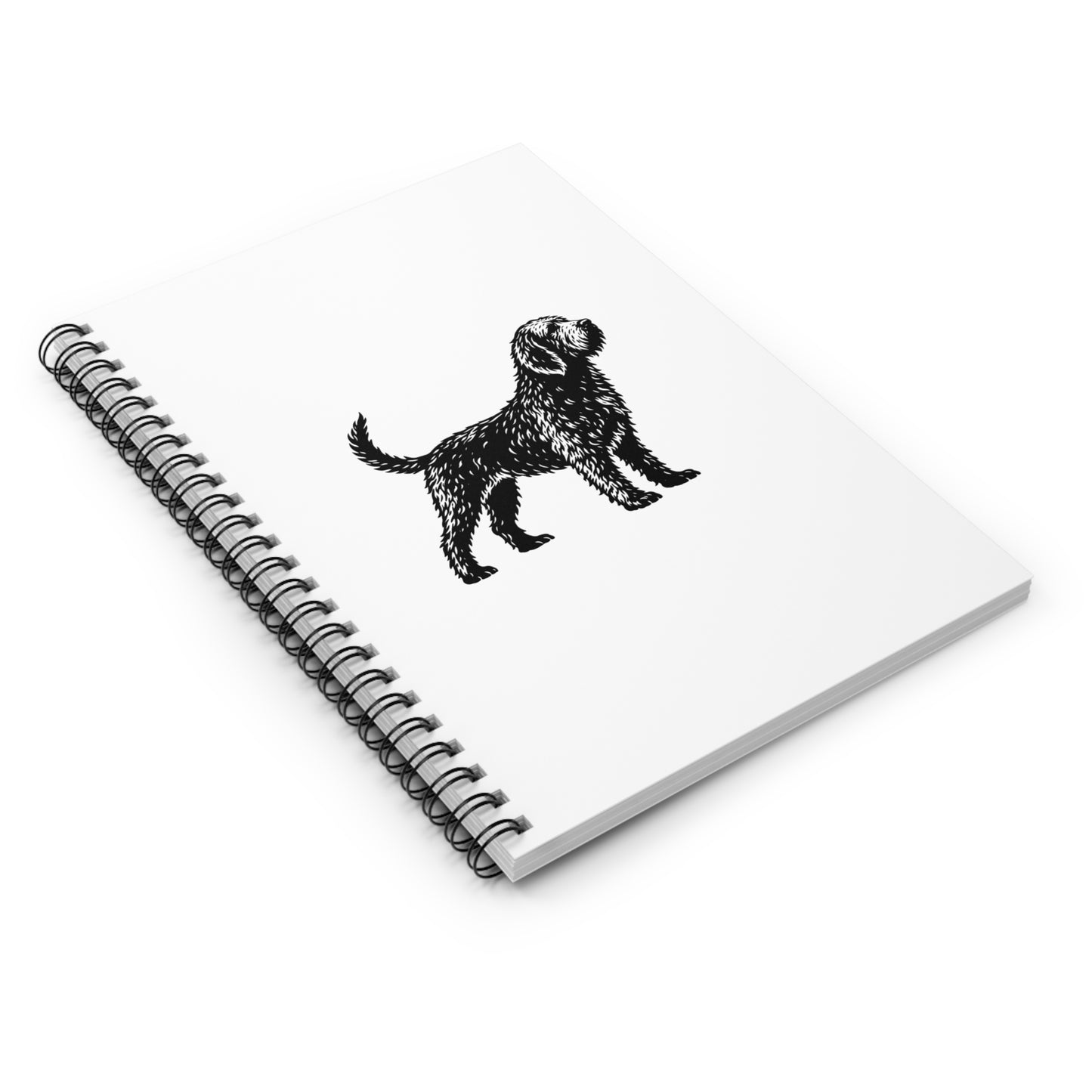 Otterhound Vintage Retro Art Series Spiral Ruled Journal - Standing