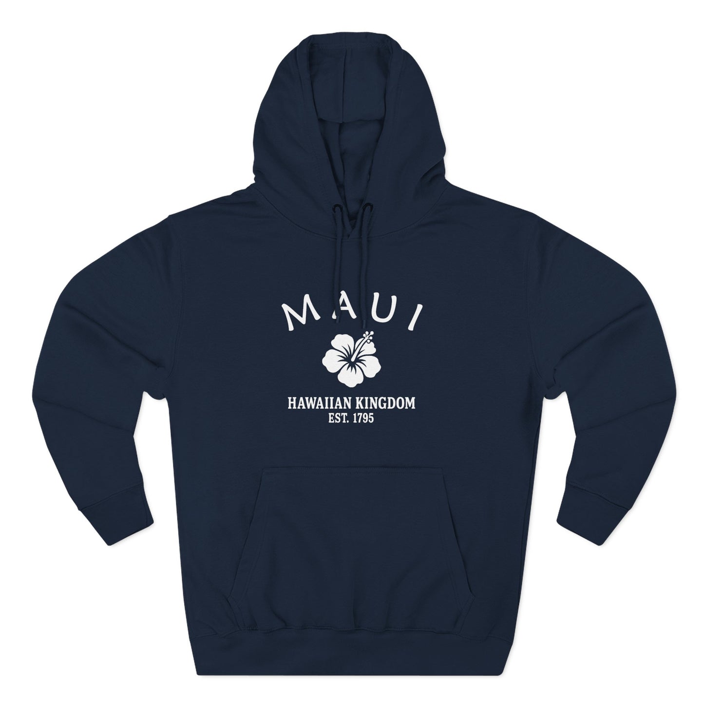 Maui Hawaii Vintage Retro Unisex Heavy Cotton Hoodie - White Logo