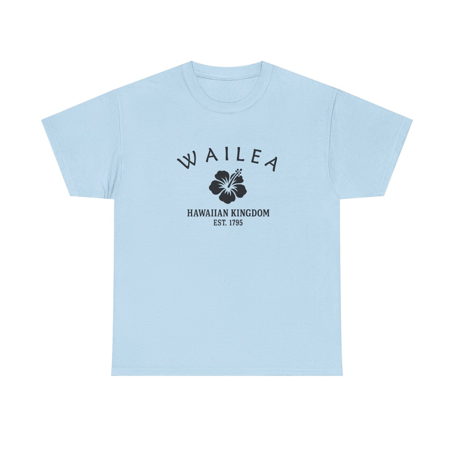 Wailea Hawaii Vintage Retro Unisex Heavy Cotton Tee - Black Logo