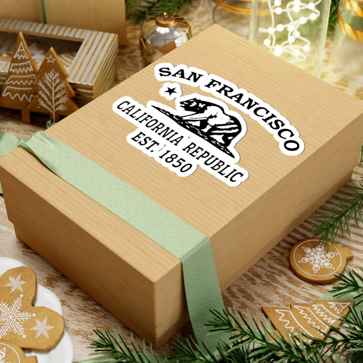 San Francisco California Vintage Retro Vinyl Sticker - Black Logo