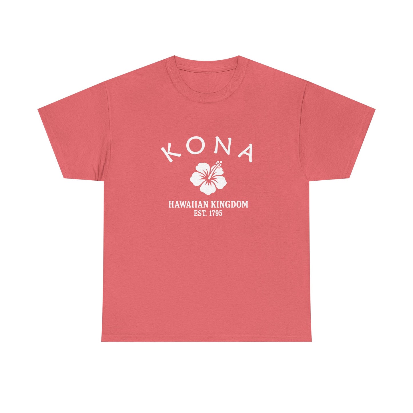 Kona Hawaii Vintage Retro Unisex Heavy Cotton Tee - White Logo