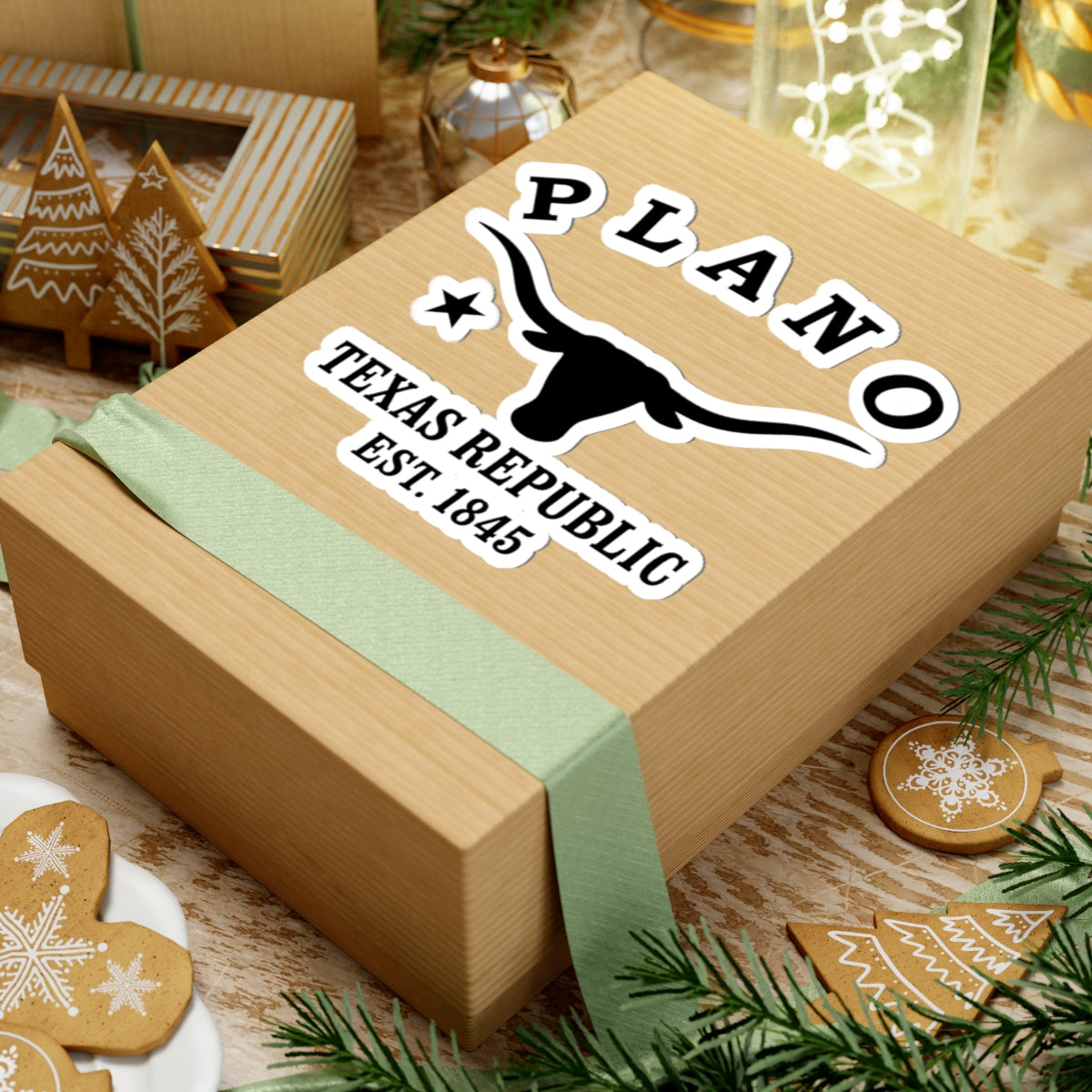 Plano Texas Vintage Retro Vinyl Sticker - Black Logo
