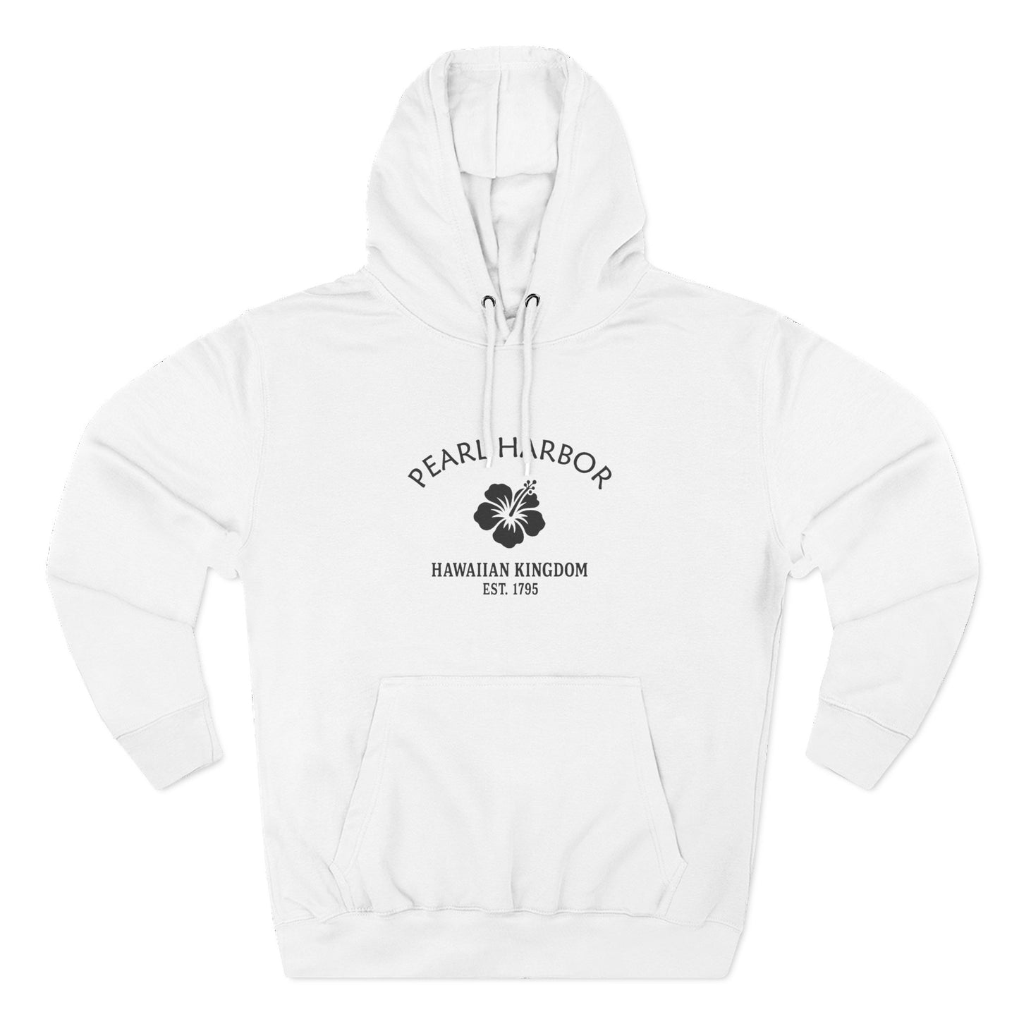 Pearl Harbor Hawaii Vintage Retro Unisex Heavy Cotton Hoodie - Black Logo