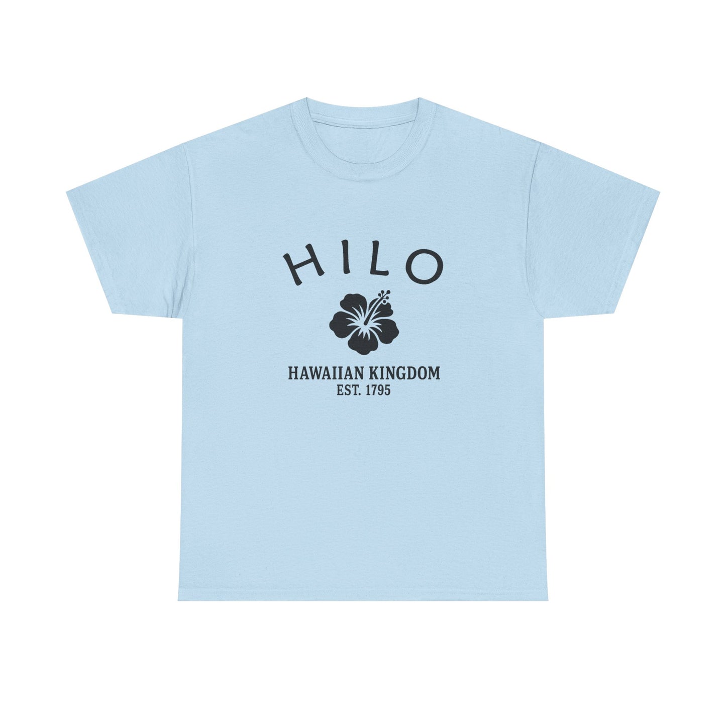 Hilo Hawaii Vintage Retro Unisex Heavy Cotton Tee - Black Logo