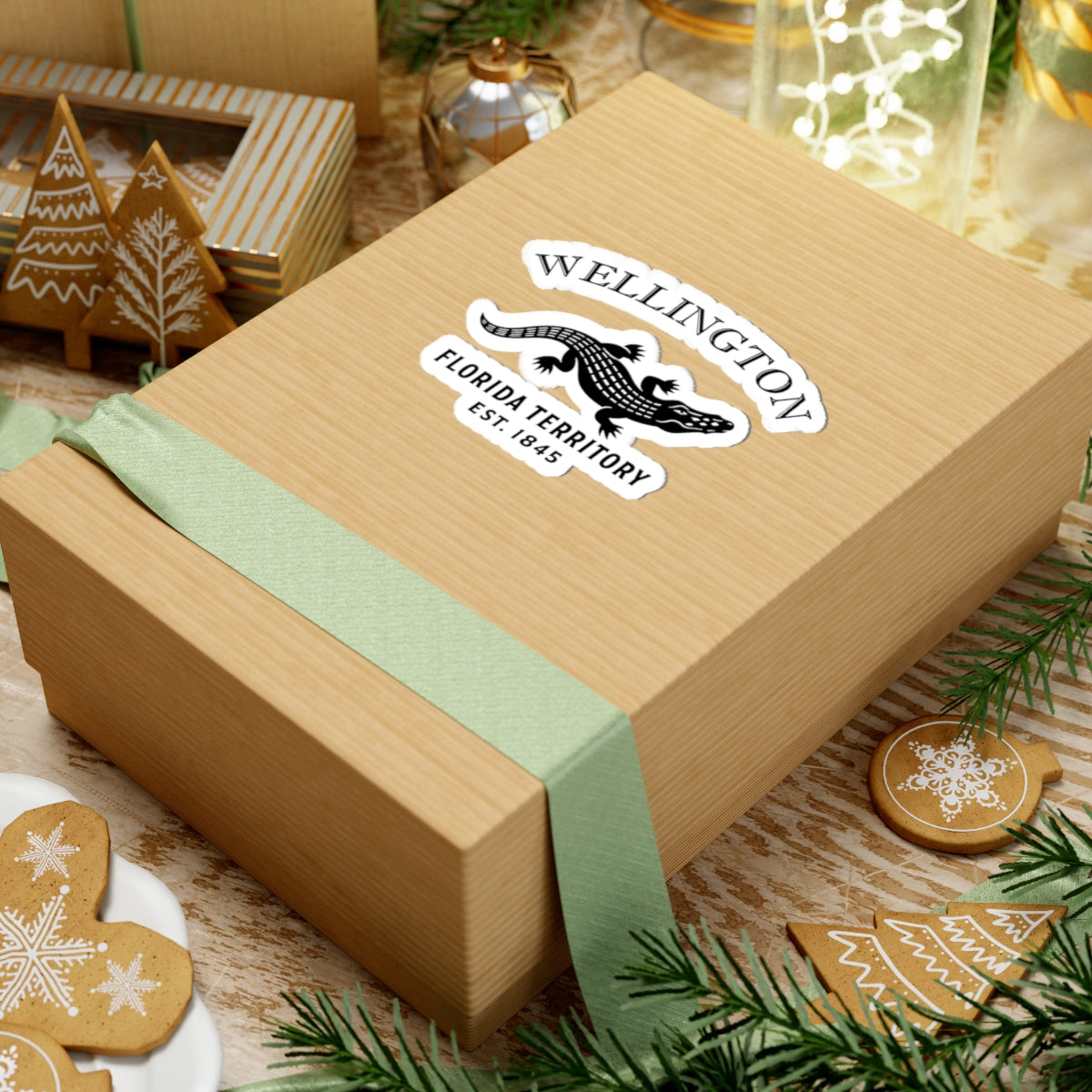 Wellington Florida Vintage Retro Vinyl Sticker - Black Logo