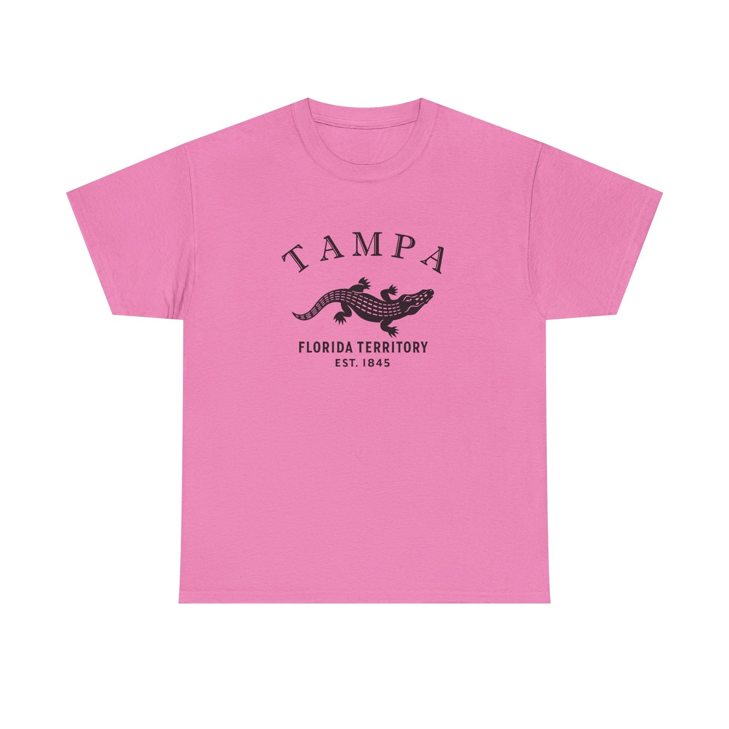 Tampa Florida Vintage Retro Unisex Heavy Cotton Tee - Black Logo