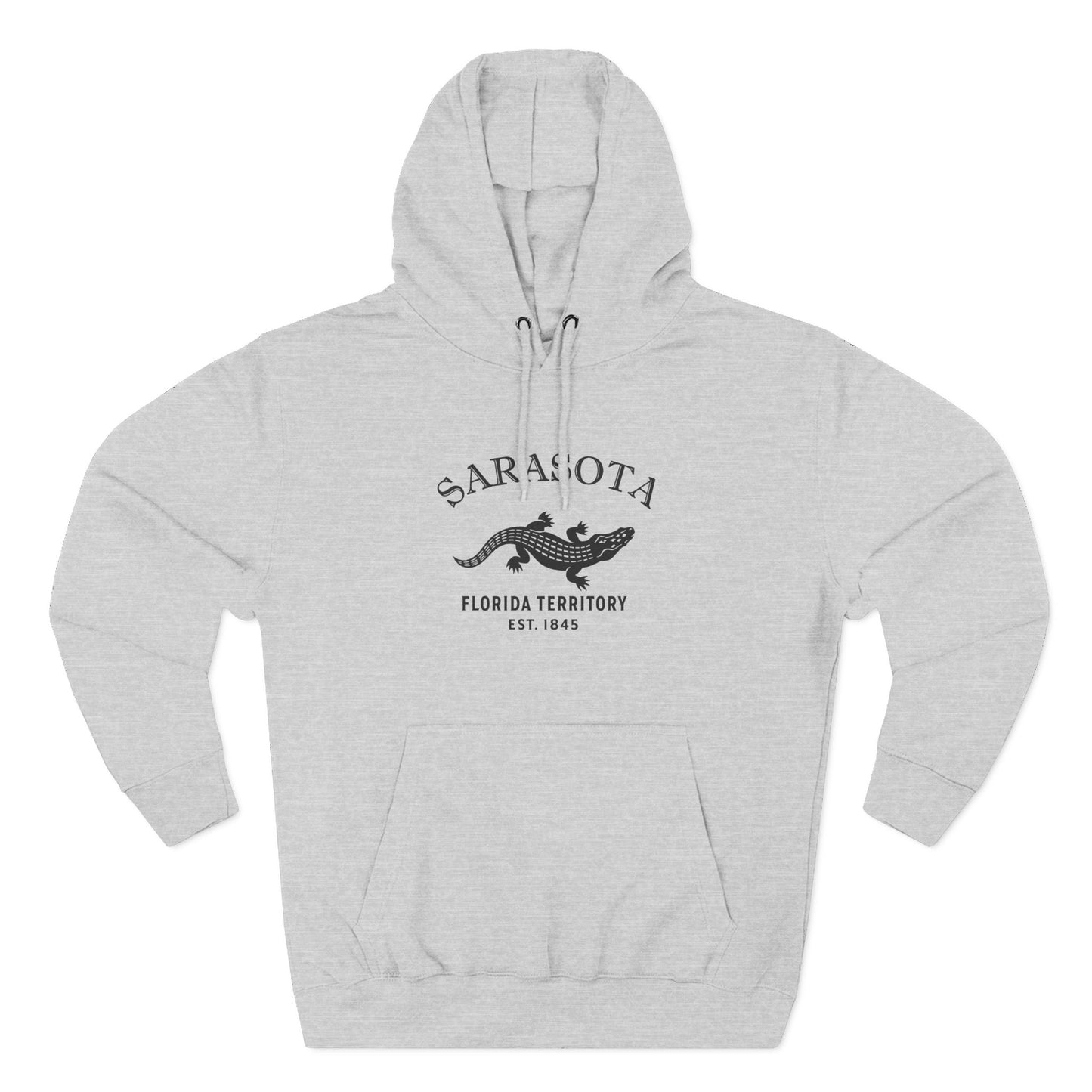 Sarasota Florida Vintage Retro Unisex Heavy Cotton Hoodie - Black Logo