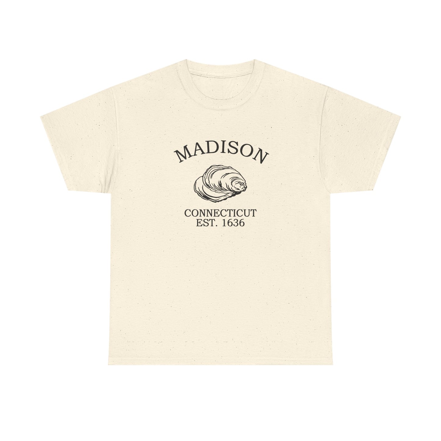 Madison Connecticut Vintage Retro Unisex Heavy Cotton Tee - Black Logo