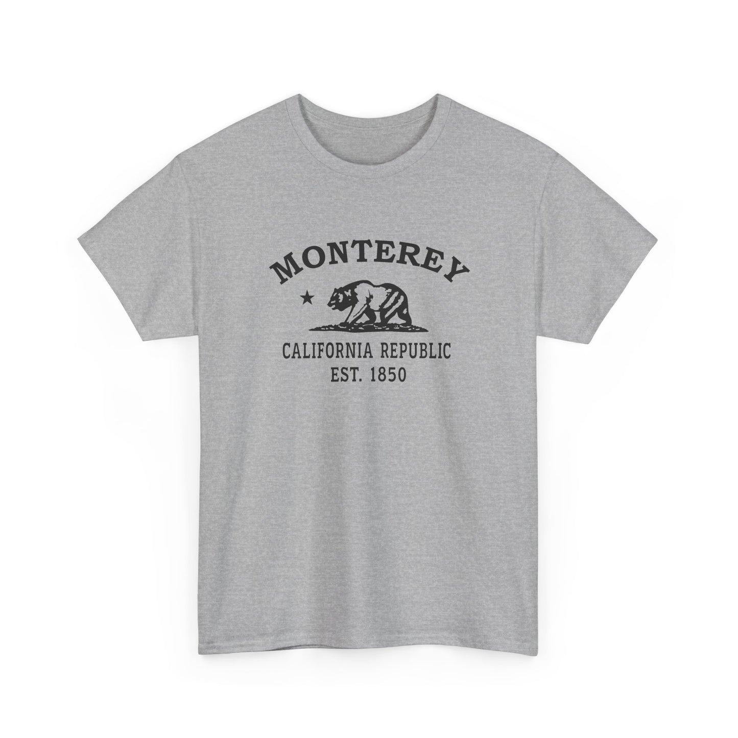Monterey California Vintage Retro Unisex Heavy Cotton Tee - Black Logo