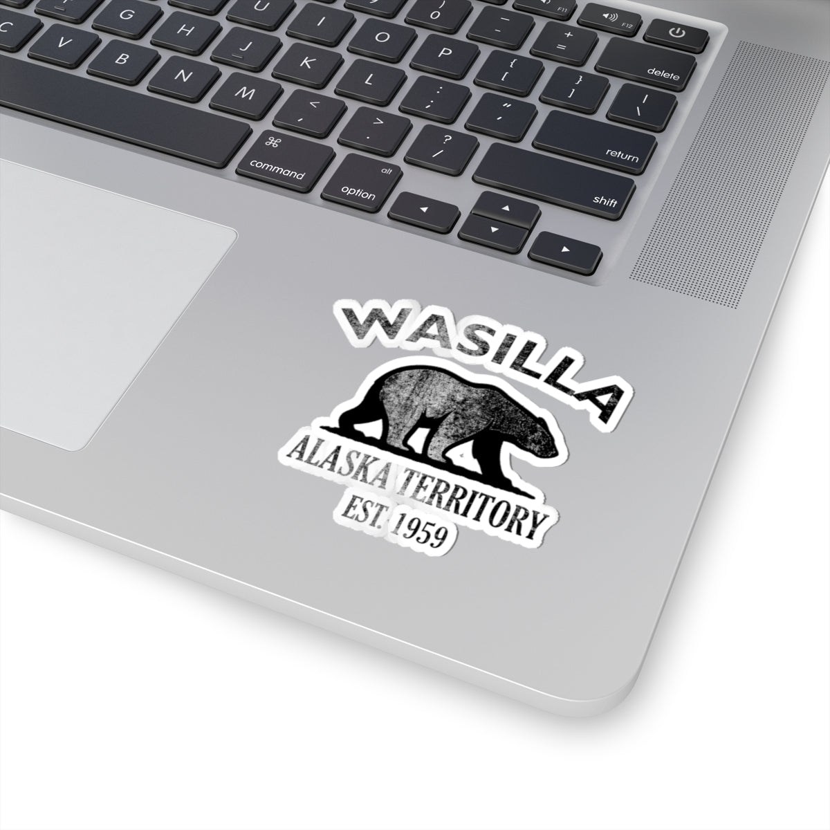 Wasilla Alaska Vintage Retro Vinyl Sticker - Black Logo