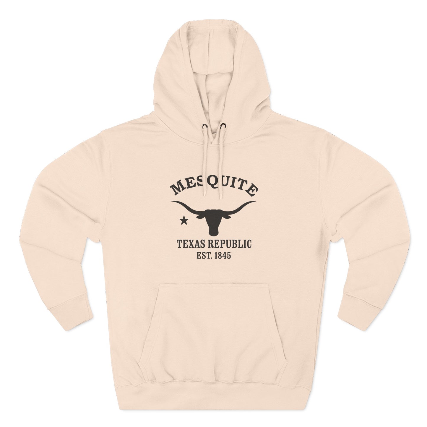 Mesquite Texas Vintage Retro Unisex Heavy Cotton Hoodie - Black Logo