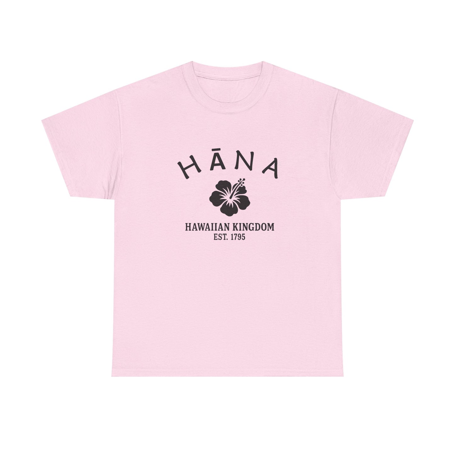 Hana Hawaii Vintage Retro Unisex Heavy Cotton Tee - Black Logo
