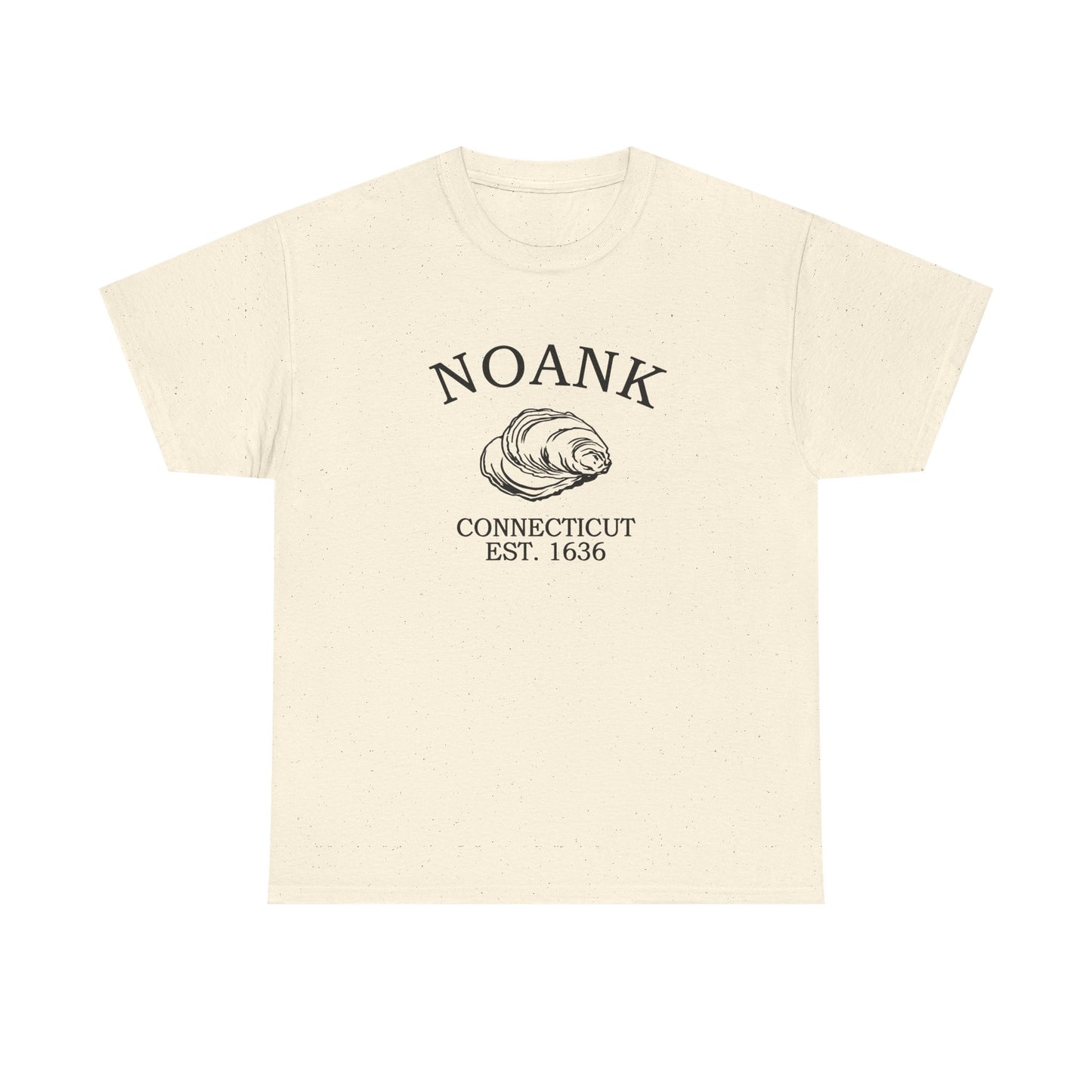 Noank Connecticut Vintage Retro Unisex Heavy Cotton Tee - Black Logo