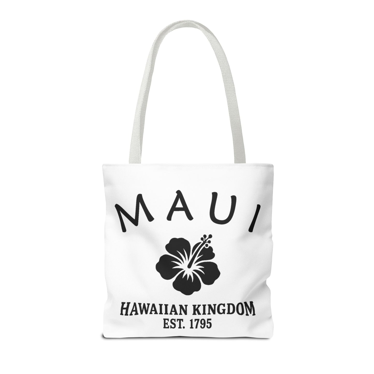 Maui Hawaii Vintage Retro Light Canvas Tote - Black Logo