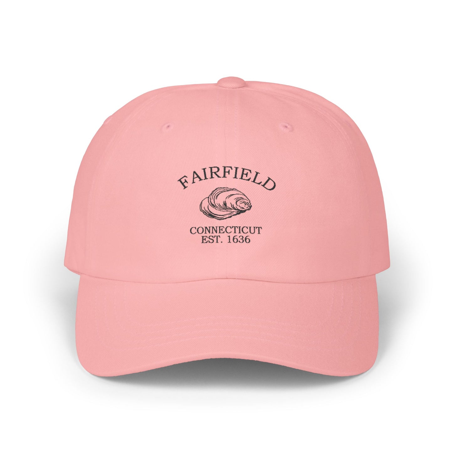 Fairfield Connecticut Vintage Retro Embroidered Cotton Cap - Black Logo