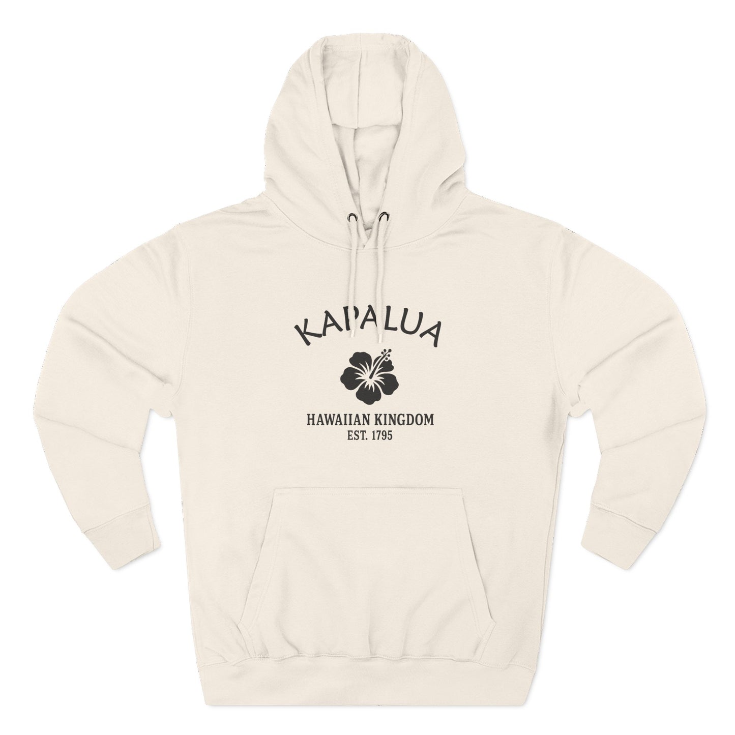 Kapalua Hawaii Vintage Retro Unisex Heavy Cotton Hoodie - Black Logo