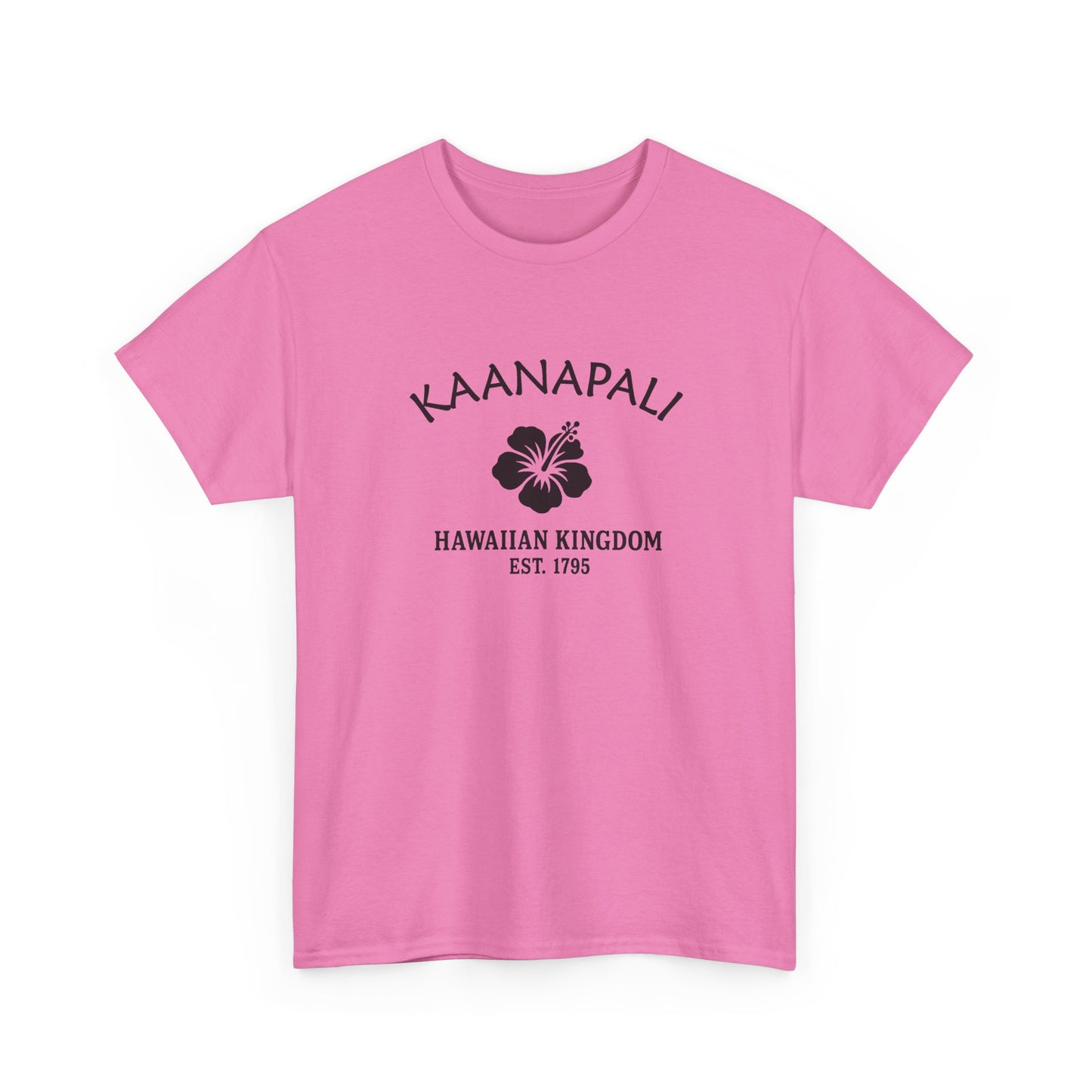 Kaanapali Hawaii Vintage Retro Unisex Heavy Cotton Tee - Black Logo