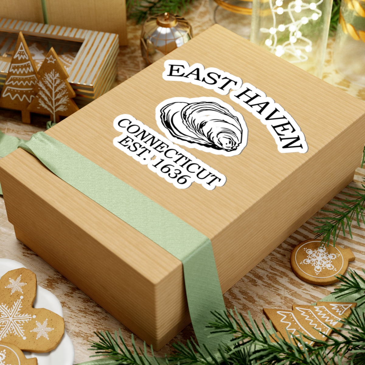 East Haven Connecticut Vintage Retro Vinyl Sticker - Black Logo