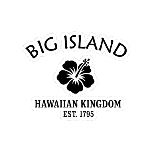 Big Island Hawaii Vintage Retro Vinyl Sticker - Black Logo
