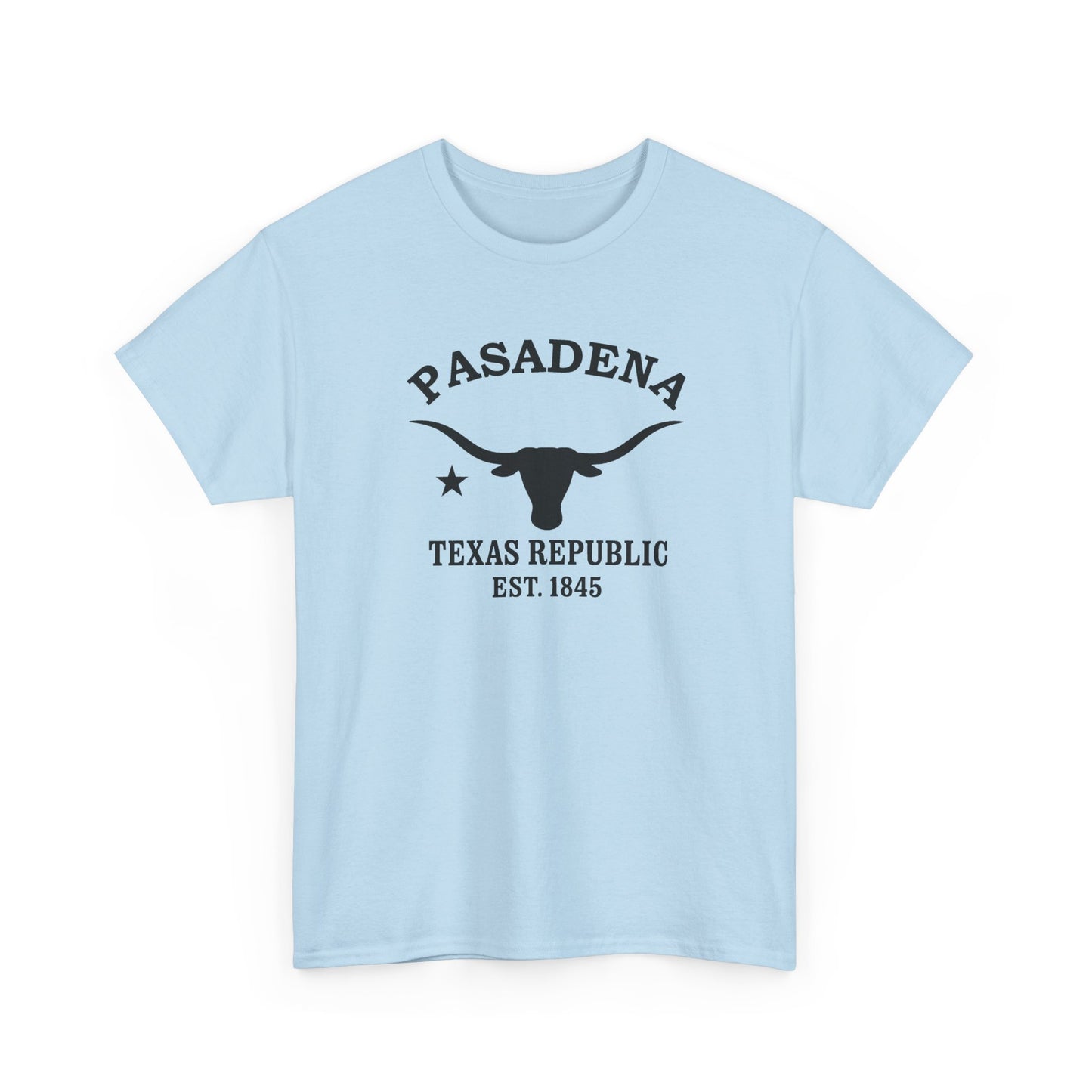Pasadena Texas Vintage Retro Unisex Heavy Cotton Tee - Black Logo