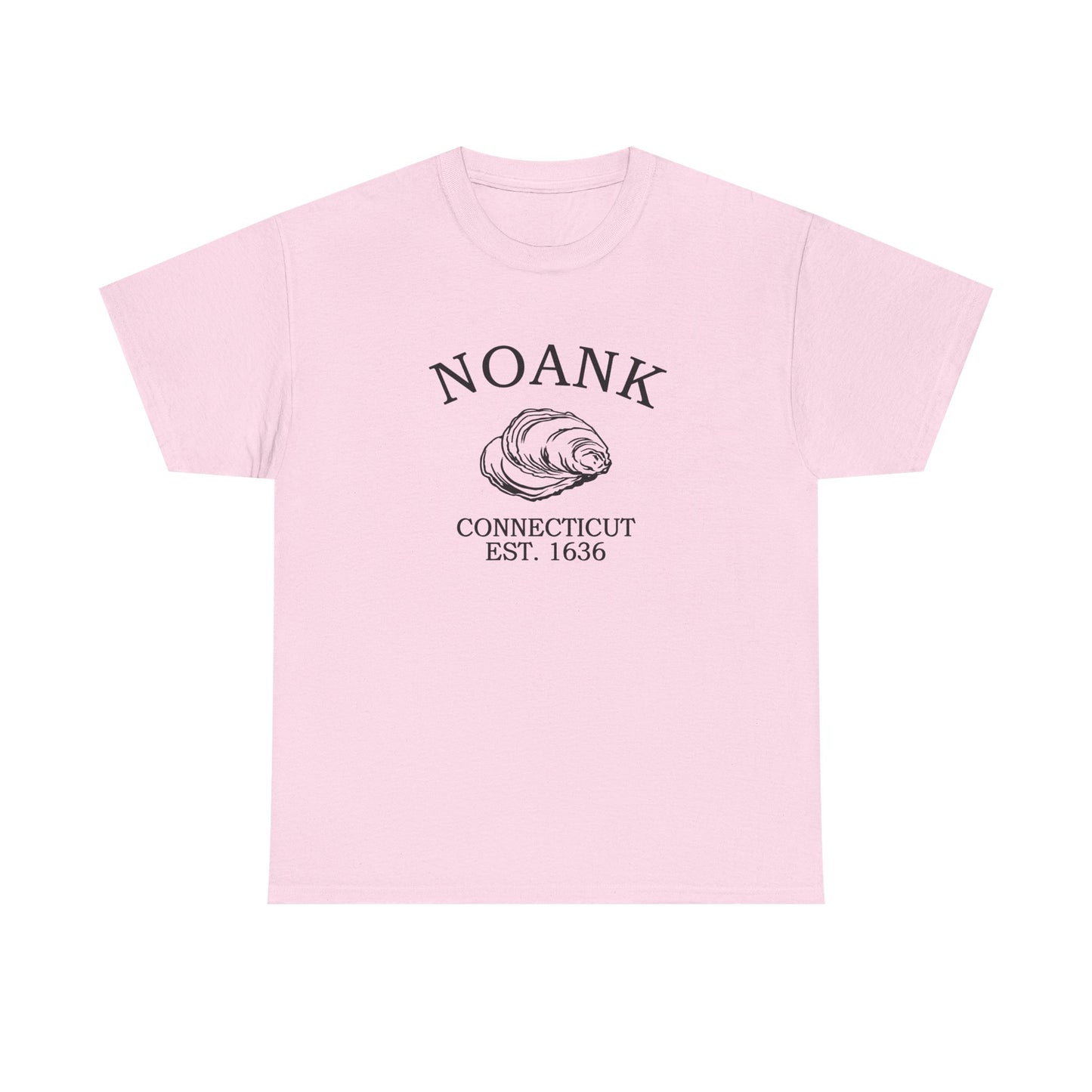Noank Connecticut Vintage Retro Unisex Heavy Cotton Tee - Black Logo