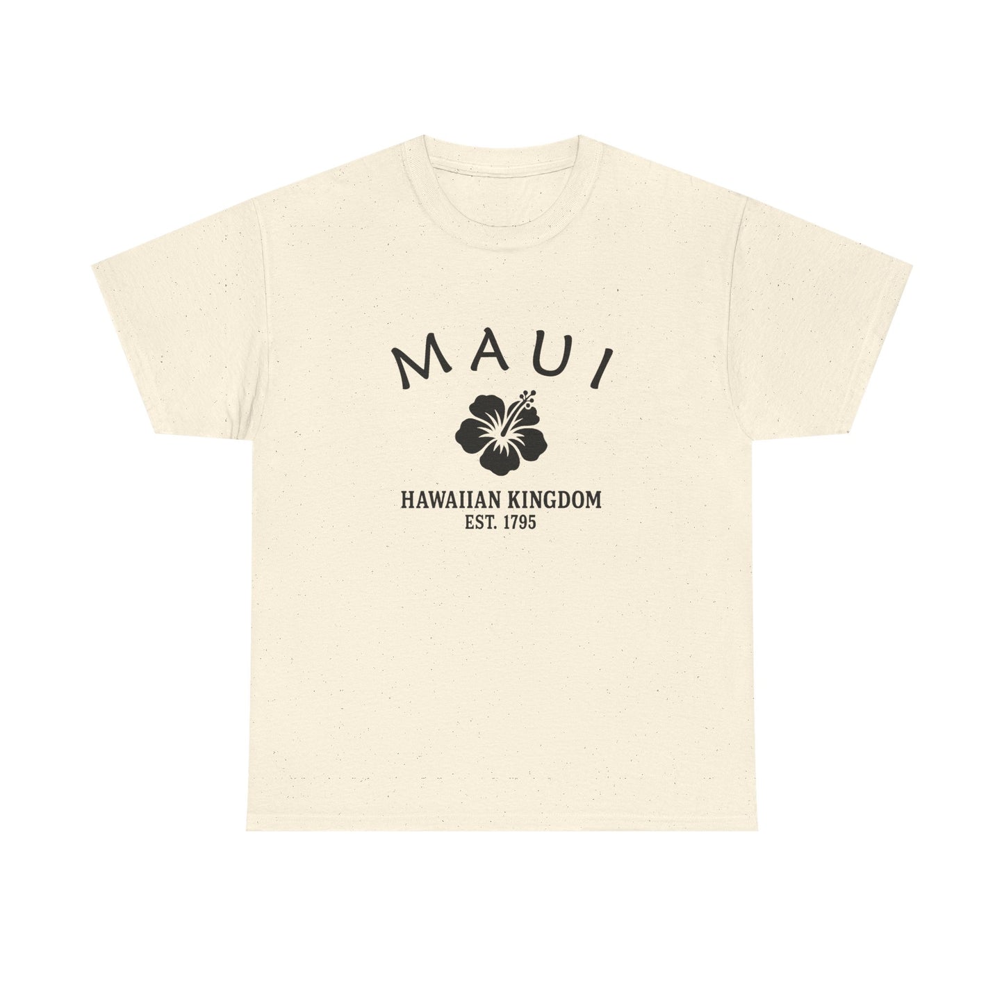 Maui Hawaii Vintage Retro Unisex Heavy Cotton Tee - Black Logo