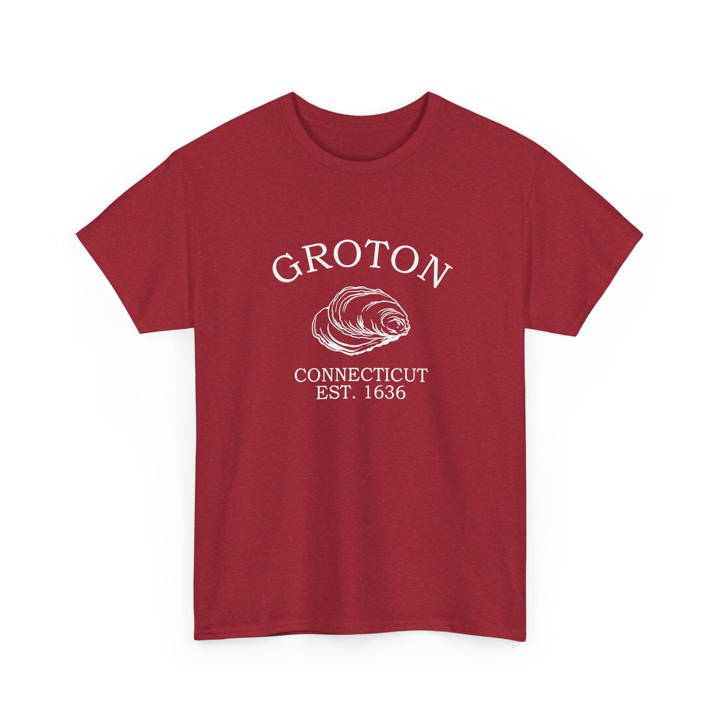 Groton Connecticut Vintage Retro Unisex Heavy Cotton Tee - White Logo