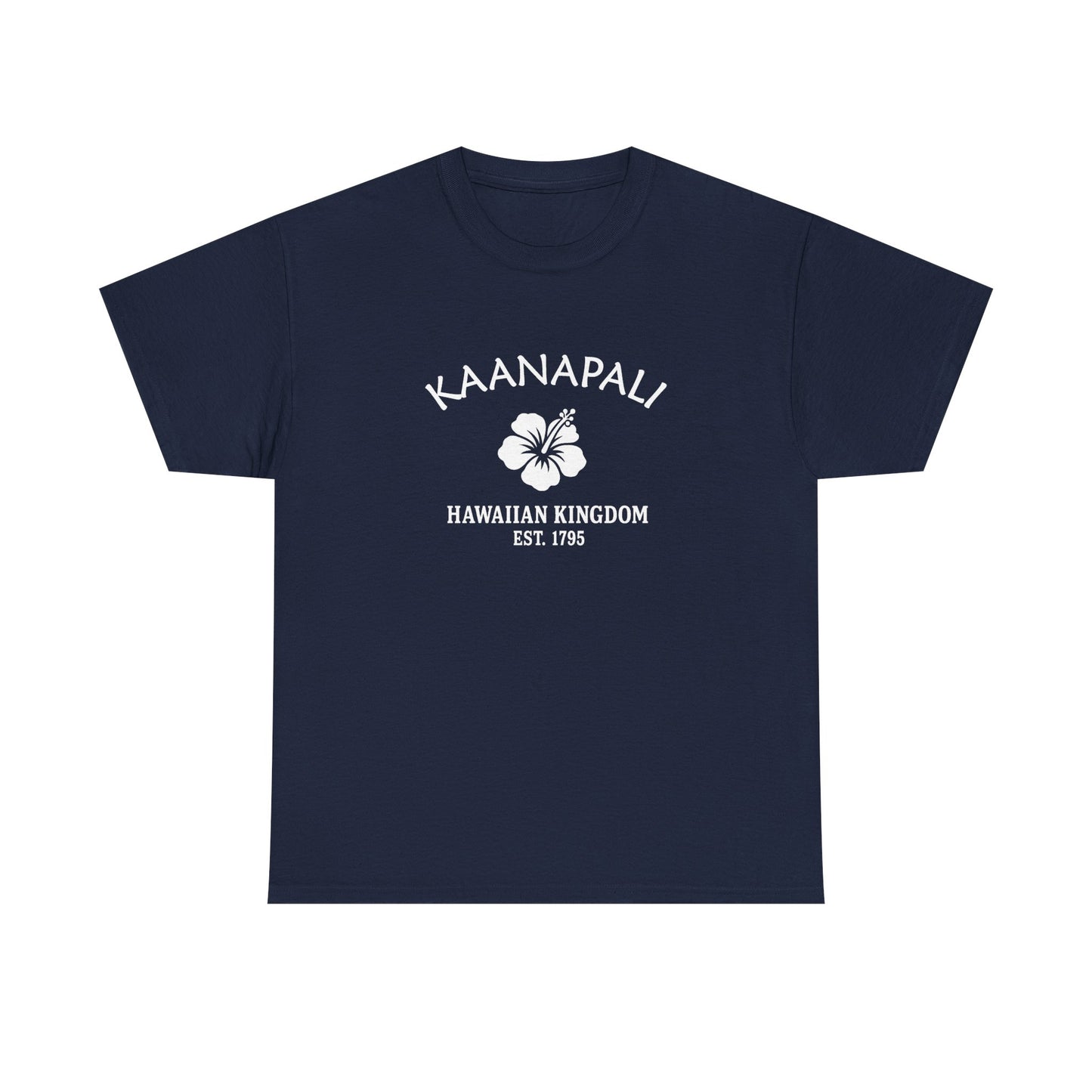Kaanapali Hawaii Vintage Retro Unisex Heavy Cotton Tee - White Logo