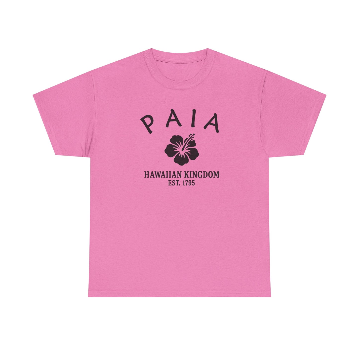 Paia Hawaii Vintage Retro Unisex Heavy Cotton Tee - Black Logo