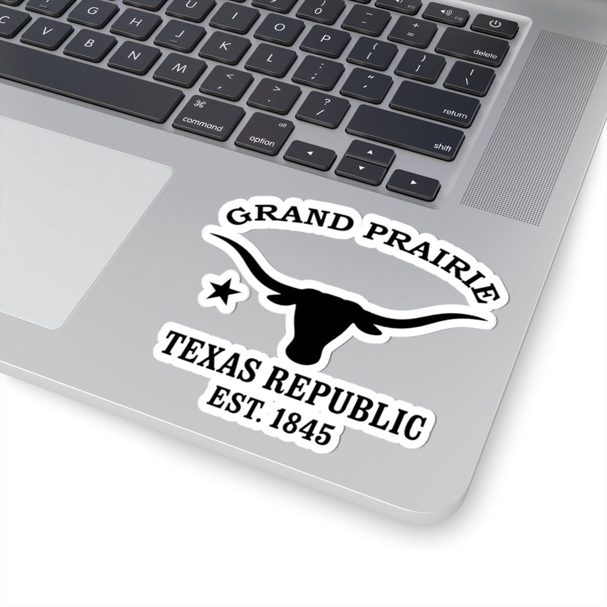 Grand Prairie Texas Vintage Retro Vinyl Sticker - Black Logo